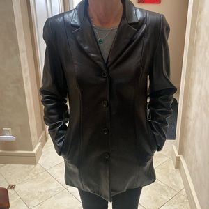 Black Leather Jacket Size Medium